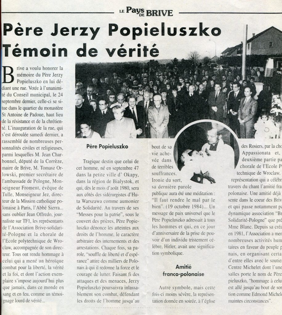 Artykuł w "Le Pays de Brive" z 1993 roku