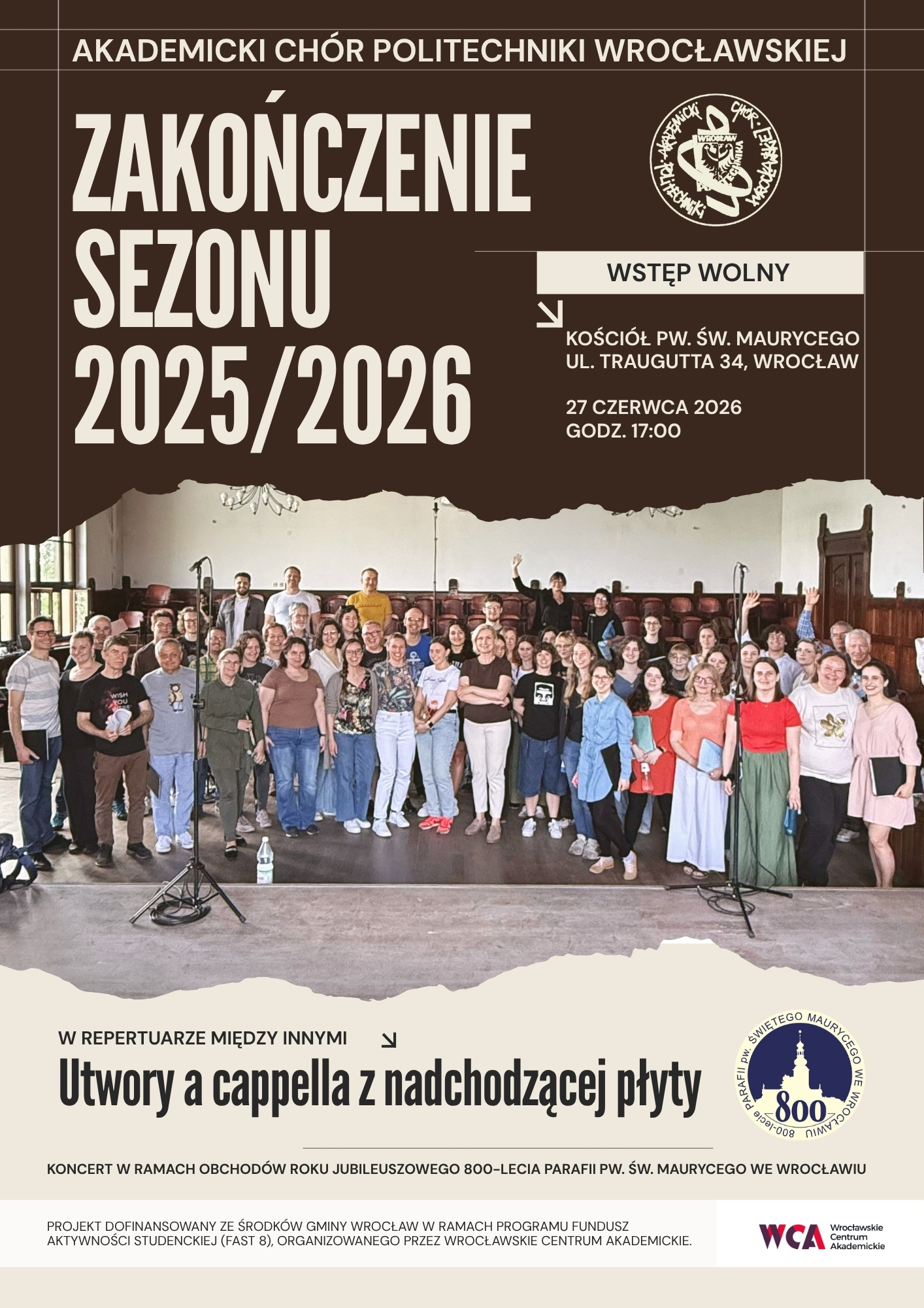 Plakat koncertu na zakończenie sezonu artystycznego 2025/2026